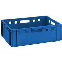 BURI Transportbehälter Fleischkiste E2 blau Lagerkiste Eurobox lebensmittelecht stapelbar   1 St 