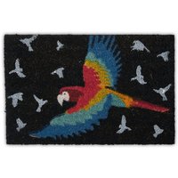 Fußmatte Fußmatte Kokos Papagei  relaxdays  Höhe: 15 mm