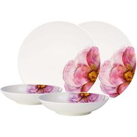 Villeroy & Boch Geschirr Set Rose Garden  4 tlg   2 Personen  Fine China Porzellan  Made in Germany  Fine China Porzellan