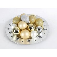 BURI Weihnachtsbaumkugel Glas Weihnachtsbaumkugeln 42er Set versch. Größen Baumschmuck Baumdeko  42 St 