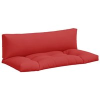 vidaXL Sitzauflage Palettenkissen 2 tlg. Rot Stoff   1 St 