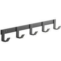 SO TECH  Hakenleiste Blackline ALBA schwarz pulverbeschichtet   1 St   Länge 450 mm mit 5 Haken klein