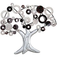 GILDE Wanddekoobjekt GILDE Wandrelief Lebensbaum   silber   H. 79cm x B. 89cm  1 Stück 