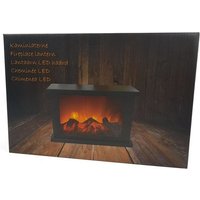 Spetebo LED Dekolicht Kaminlaterne mit tanzenden LED Flammen   30 cm  LED  Kaminfeuer mit LED Effekt
