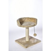 BURI Kratzbaum Katzenkratzbaum Bett Beige Maße 34x34x43cm Klettern Spielen Körbchen