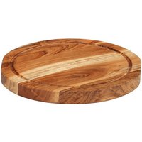 vidaXL Schneidebrett Schneidebrett Ø25x2 5 cm Massivholz Akazie  Holz