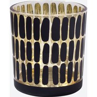 Kerzenglas mit Streifen in zwei verschiedenen Größen