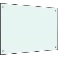 vidaXL Küchenrückwand Küchenrückwand Weiß 70x50 cm Hartglas   1 tlg 