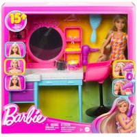 Mattel  Spielwelt Mattel HKV00   Barbie   Totally Hair   Haarsalon  Spielset mit Puppe &