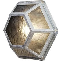 KONSTSMIDE LED Außen Wandleuchte  LED wechselbar  Warmweiß  Fassadenbeleuchtung Haus wand beleuchten  Kellerleuchte Silber H: 30cm