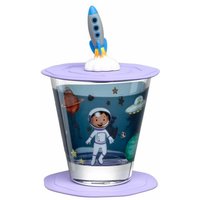 LEONARDO Kinderbecher Trinkset Bambini Avventura Weltall 3 tlg.  215 ml  Kalk Natron Glas