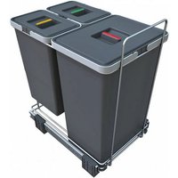 SO TECH  Mülleimer Abfallsammler Ecofil 24 8 8L mit Deckel  Abfallsystem für Korpusbreite ab 40 cm