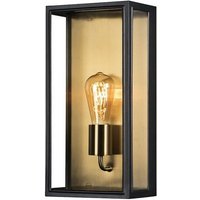 KONSTSMIDE LED Außen Wandleuchte  LED wechselbar  warmweiß  Große Wand laterne Landhausstil  Fassadenbeleuchtung Schwarz Gold en