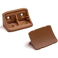 SO TECH  Winkelbeschlag Korpusverbinder Doppel Eckverbinder 24 x 24 x 44 mm mit Abdeckkappe  100 St 