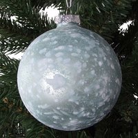 BURI Weihnachtsbaumkugel Glas Weihnachtsbaumkugeln 2 Stück 9cm Christbaumkugel Adventsdeko Baum  2 St 