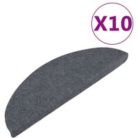 vidaXL Stufenmatte Stufenmatten Selbstklebend 10 Stk Grau 56x17x3 cm