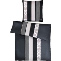 JOOP! Bettwäsche JOOP! Comfort Satin Bettwäsche Ornament Stripes 4022/9 schwarz 155x220  Comfort Satin  2 teilig  Mit Reißverschluss