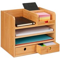 relaxdays Organizer Schreibtisch Organizer mit 2 Schubladen