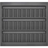 SO TECH  Schubkasteneinsatz Orga Box I für Optifit / blum Tandembox im 60er Schrank  Gewürzdoseneinsatz 513 x 473 x 28 oriongrau Antirutsch