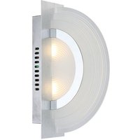 Globo LED Wandleuchte  Leuchtmittel inklusive  Warmweiß  10 Watt Beleuchtung LED Wandleuchte Glas satiniert Wandlampe Aluminium