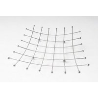 BURI Obstschale Metall Obstschale 35x35cm verchromt Obstkorb Dekoschale Brotkorb Metal  Metall