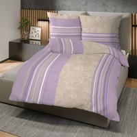 Renforce Bettwäsche Garnitur im Streifen Design