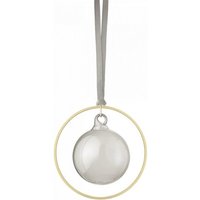 blomus Christbaumschmuck  KITAI  Edler Weihnachtsschmuck im 4er Set: Skandinavische Eleganz  4 tlg   Designer  Weihnachten  4er Set  Mundgeblasen  Glaskugel  Messing  Satinband