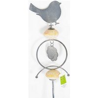 BURI Dekobaum Metall Gartenstecker mit Steinen H:120cm Metall Dekoration Garten Terr