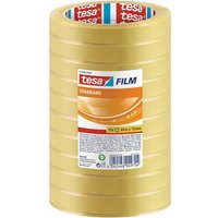 tesa Klebeband STANDARD Klebefilm transparent 15 0 mm x 66 0 m 10 Rollen