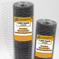 Aquagart Hasendraht 180m Sechseckgeflecht HühnerKaninchendraht Hasendraht 100cm   1 St 