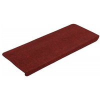 vidaXL Stufenmatte Stufenmatten Selbstklebend 15 Stk. 65x24 5x3 5 cm Rot  Rechteckig  Höhe: 3.5 mm