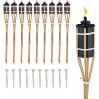relaxdays Gartenfackel 60cm 10er Set