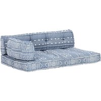 vidaXL Sitzauflage Palettensofa Auflage Indigo Stoff Patchwork   1 St 