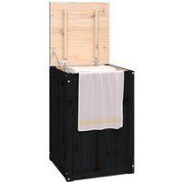 vidaXL Wäschekorb Wäschekorb Wäschesammler Wäschesack Wäschebox Wäschetrenner Schwarz 44