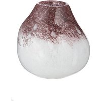 GILDE Dekovase GILDE Vase Vidrio   lila weiß   H. 15cm x B. 15cm x T. 15cm