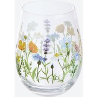 Trinkglas mit Blumen Motiv  2er Pack  ca. 400 ml