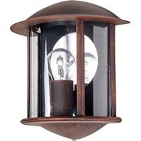 Lindby Außen Wandleuchte Maelis  dimmbar  Leuchtmittel nicht inklusive  Modern  Aluminium  Polycarbonat  rost  klar  1 flammig  E27