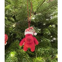 Nici Christbaumschmuck Nici Rudolfo Bär rot mit Weihnachtsmütze 4 tlg. oder 8 tlg  4 tlg 