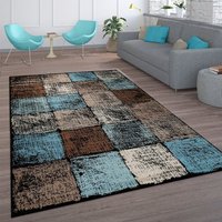 Paco Home Läufer Metro 155  rechteckig  Höhe: 12 mm  Teppich Läufer  Kurzflor  modernes Karo Muster