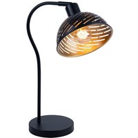 etc shop Schreibtischlampe  Leuchtmittel nicht inklusive  Tischleuchte Büroleuchte Wohnzimmerleuchte Schwarz Gold Metall H 45 cm