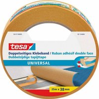 tesa Doppelklebeband universal doppelseitiges Klebeband weiß 38 0 mm x 25 0 m 1 Rolle