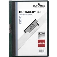 DURABLE Hefter DURABLE  Klemm Mappe 2200 32 DURACLIP  A4 Klemmappe 30 Blatt petrol  Klemme aus Spezialstahl schwarz