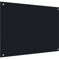 vidaXL Küchenrückwand Küchenrückwand Schwarz 80 x 60 cm Hartglas Nieschenverkleidung Spritzs