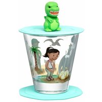 LEONARDO Kinderbecher Trinkset Bambini Avventura Dino 3 tlg.  215 ml  Kalk Natron Glas