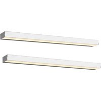 TRIO Leuchten Spiegelleuchte  LED fest integriert  Warmweiß  2er Set indirekte Beleuchtung Bad lampen Badezimmerlampen Wand  B 90cm