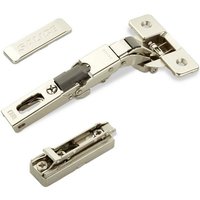 SO TECH  Möbelbeschlag 2er Set Salice Universalscharnier 110  Bohrbild T45 T52 Push Open  2 St   mit Negativfeder Nickel matt   MPL   Scharnierarmabdeckung