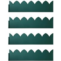 HTI Living Beetumrandung Beetumrandung Nessa Spitzbogen 4 teilig Grün  LxH: 64.5x14.5 cm  Set  4 Module  Beetbegrenzung Beeteinfassung