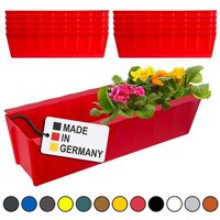 BURI Pflanzkübel Blumenkasten Europaletten 10er Set Rot Pflanzkasten Balkonkasten