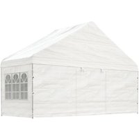 vidaXL Partyzelt Pavillon mit Dach Weiß 5 88x2 23x3 75 m Polyethylen