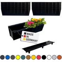 BURI Pflanzkübel Europaletten Blumenkasten Anthrazit 10x zum Einlassen Pflanzkasten